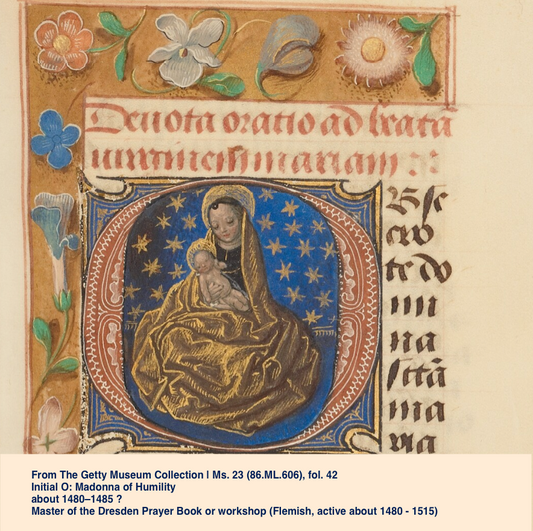 Madonna of Humility, at the hand of the Master of the Dresden Prayer Book