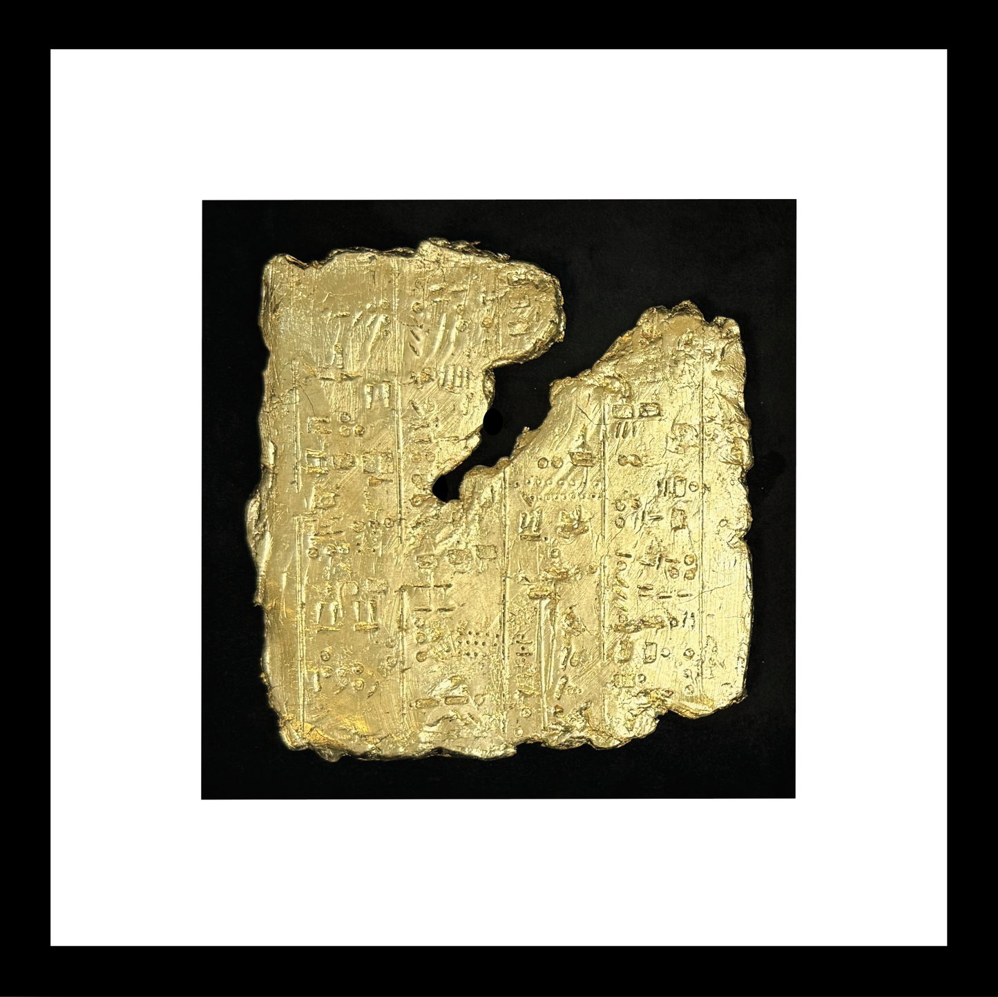 Gold Fragment ::, Gold leaf and mixed media object by Mel Ahlborn