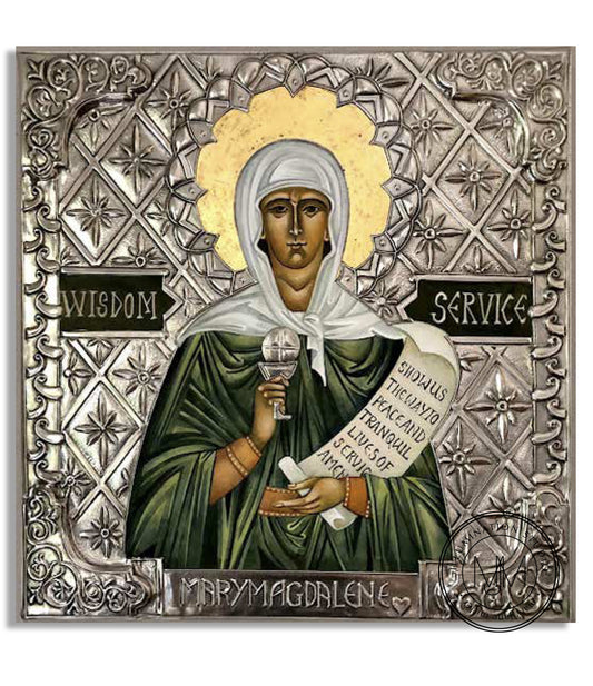 Mary Magdalene Wisdom and Service - Repousse Icon