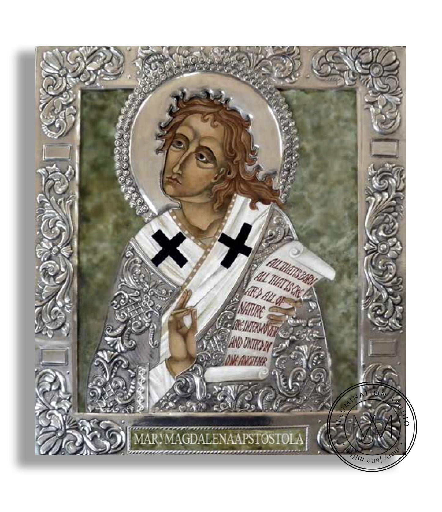 Mary Magdalene Apostola - Repousse Icon